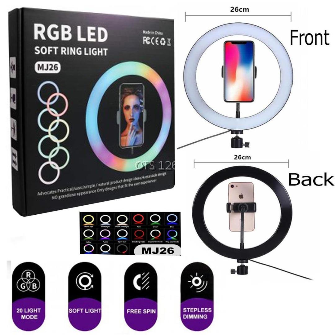 Multiple Shooting Angles And High Compatibility RGB LED Multi Colour Ring Light