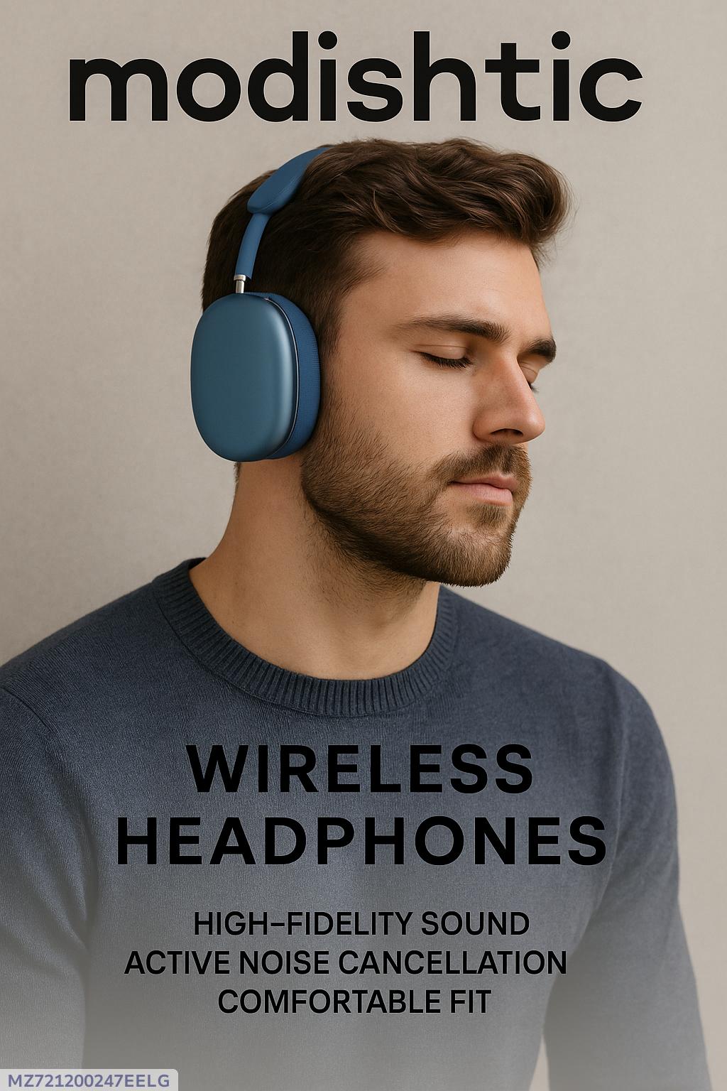 Multicolor Headphone with Advanced Noise Cancellation & Long-Lasting Battery