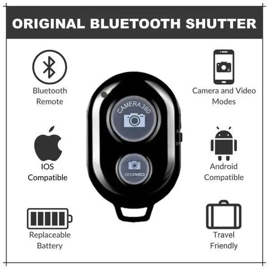 Wireless Bluetooth Selfie Shutter Remote Controller For Selfies TikTok YouTube All Mobiles and Tablets Supported