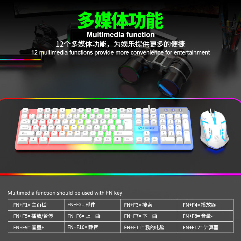 Lumina Gaming Mouse & Keyboard Combo RGB LED