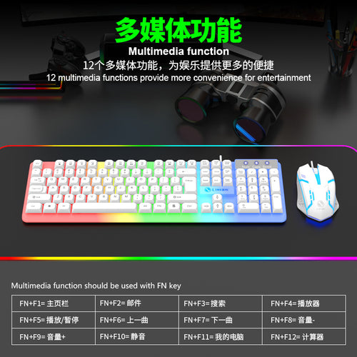 Lumina Gaming Mouse & Keyboard Combo RGB LED